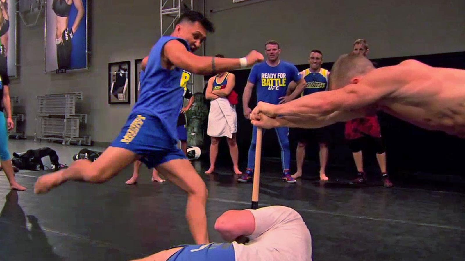 Muay Thai legend Melchor Menor breaks a baseball bat with his shin